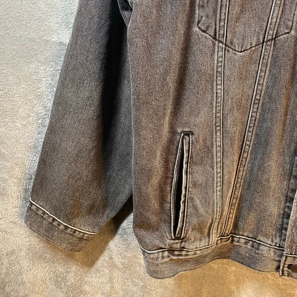 Levi's Trucker Jacket Men Size 2XL Gray Denim Distressed Cotton - Picture 13 of 15